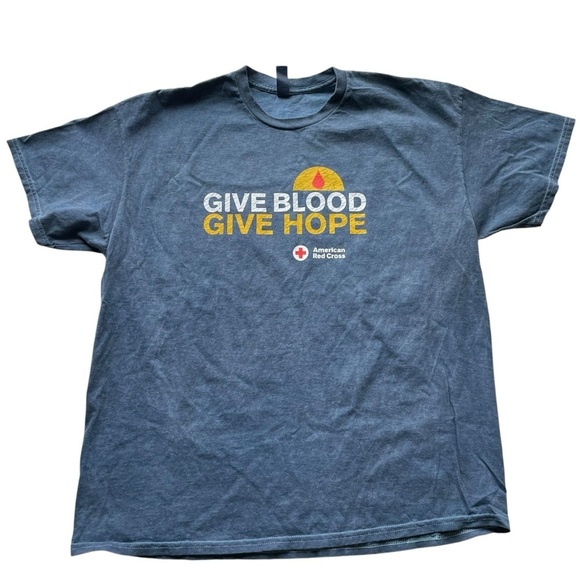 Blood donation Limited Edition T-shirt Pair of 2 Blue Size Large XLarge - Picture 4 of 11